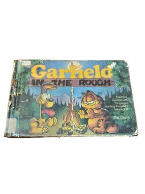 Vtg Garfield in the Rough Book Hardcover 1984 1st Ed Jim Davis Comic Strip